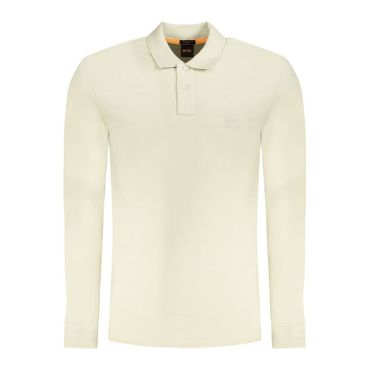 Hugo Boss Beige Cotton Men Polo Shirt