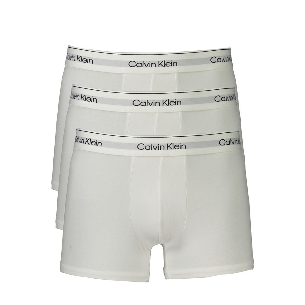 Calvin Klein White Cotton Men Boxer