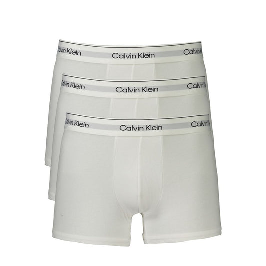 Calvin Klein White Cotton Men Boxer