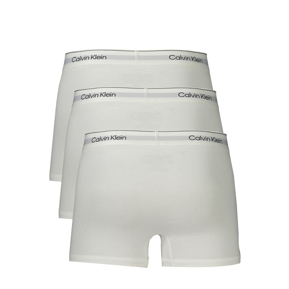 Calvin Klein White Cotton Men Boxer