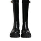 Dolce & Gabbana Black DG Logo Calf Leather High Boots Shoes