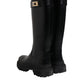 Dolce & Gabbana Black DG Logo Calf Leather High Boots Shoes