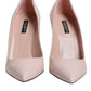Dolce & Gabbana Pink Patent Leather Stiletto Heel Pumps Shoes