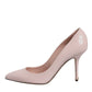 Dolce & Gabbana Pink Patent Leather Stiletto Heel Pumps Shoes