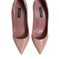 Dolce & Gabbana Pink Patent Leather Stiletto Heel Pumps Shoes
