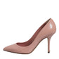 Dolce & Gabbana Pink Patent Leather Stiletto Heel Pumps Shoes