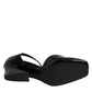 Dolce & Gabbana Black Leather Jackie Ankle Strap Sandals Shoes