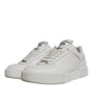 Dolce & Gabbana White Miami Leather Low Top Sneakers Shoes