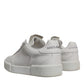 Dolce & Gabbana White Miami Leather Low Top Sneakers Shoes