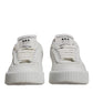 Dolce & Gabbana White Miami Leather Low Top Sneakers Shoes