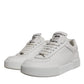 Dolce & Gabbana White Miami Leather Low Top Sneakers Shoes