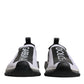 Dolce & Gabbana White Black Slip On Sorrento Sneakers Shoes