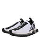 Dolce & Gabbana White Black Slip On Sorrento Sneakers Shoes