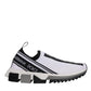 Dolce & Gabbana White Black Slip On Sorrento Sneakers Shoes