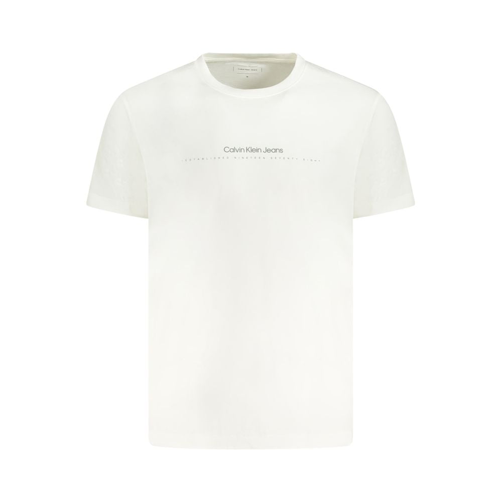 Calvin Klein White Cotton Men T-Shirt