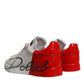 Dolce & Gabbana White Red Logo Portofino Sneakers Shoes