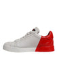 Dolce & Gabbana White Red Logo Portofino Sneakers Shoes