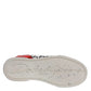 Dolce & Gabbana White Red Logo Portofino Sneakers Shoes