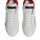 Dolce & Gabbana White Red Logo Portofino Sneakers Shoes