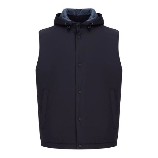 Herno Blue Nylon Vest