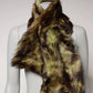 Dolce & Gabbana Multicolor Fur Shawl Neck Wrap Cover Collar Scarf