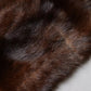 Dolce & Gabbana Black Brown Stripe Fur Shawl Wrap Scarf