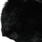 Dolce & Gabbana Black Lamb Fur Collar Women Neck Wrap Scarf