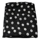Dolce & Gabbana Black White Polka Dots Fringes Wrap Scarf