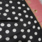 Dolce & Gabbana Black White Polka Dots Fringes Wrap Scarf
