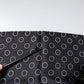 Dolce & Gabbana Black Circles Silk Fringes Shawl Wrap Scarf