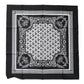 Dolce & Gabbana Black Logo Monogram Cotton Handkerchief Scarf