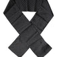Dolce & Gabbana Black Polka Dots Silk Skinny Neck Wrap Scarf