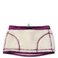 Dolce & Gabbana White Purple Cashmere Fleece Neck Warmer Scarf