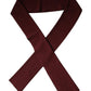 Dolce & Gabbana Maroon Cashmere Skinny Neck Wrap Scarf