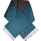 Dolce & Gabbana Blue Green Wool Fringes Wrap Shawl Scarf