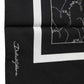Dolce & Gabbana Black Patterned Cotton Handkerchief Scarf