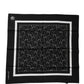 Dolce & Gabbana Black Patterned Cotton Handkerchief Scarf