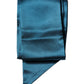 Dolce & Gabbana Dark Green Satin Silk Skinny Foulard Scarf