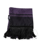 Dolce & Gabbana Purple Fantasy Silk Fringes Neck Wrap Scarf