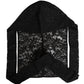 Dolce & Gabbana Black Floral Lace Whole Head Wrap Hat