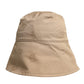 Dolce & Gabbana Beige Logo Monogram Cotton Bucket Cap