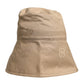Dolce & Gabbana Beige Logo Monogram Cotton Bucket Cap