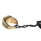 Dolce & Gabbana Gold Tone Sterling Silver 925 Crystals Ring
