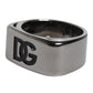 Dolce & Gabbana Silver Tone Brass Anello DG Logo Ring