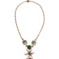 Dolce & Gabbana Gold Brass Lily Crystal Sacred Heart Pendant Necklace
