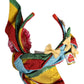 Dolce & Gabbana Multicolor Floral Crystal Embellished Diadem Headband