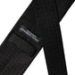 Dolce & Gabbana Black Patterned Silk Adjustable Necktie Tie