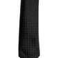 Dolce & Gabbana Black Circles Silk Adjustable Necktie Tie