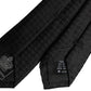 Dolce & Gabbana Black Circles Silk Adjustable Necktie Tie