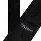Dolce & Gabbana Black Solid Silk Adjustable Necktie Tie